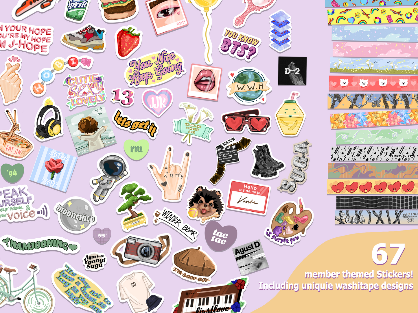 BTS Digital Planner Stickers