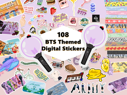 BTS Digital Planner Stickers